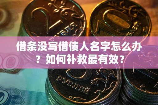 武汉借条没写借债人名字怎么办？如何补救最有效？
