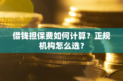武汉借钱担保费如何计算？正规机构怎么选？