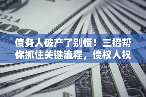 武汉债务人破产了别慌！三招帮你抓住关键流程，债权人权益不再缩水