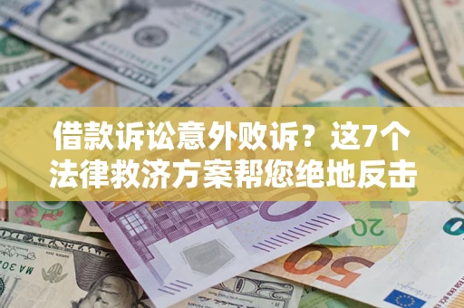 武汉借款诉讼意外败诉？这7个法律救济方案帮您绝地反击！