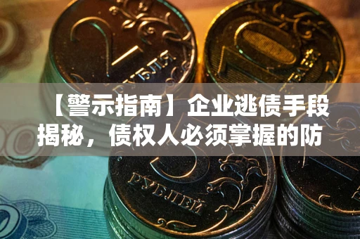 武汉【警示指南】企业逃债手段揭秘，债权人必须掌握的防坑宝典