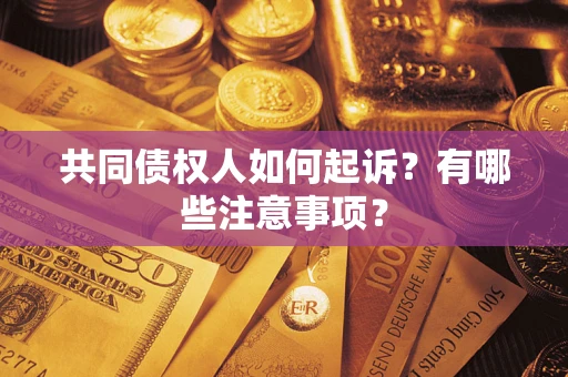 武汉共同债权人如何起诉？有哪些注意事项？