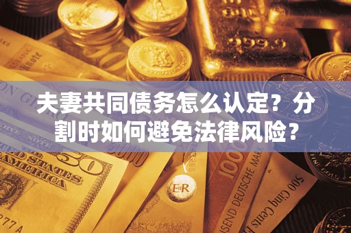 武汉夫妻共同债务怎么认定？分割时如何避免法律风险？